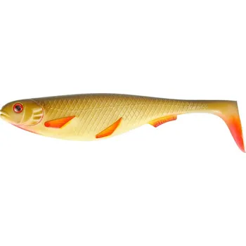 Rybářský háček Stroft gumová nástraha PREDATOR Olive Fire Fin, 14cm (Úžasně pracující gumová nástraha ve velmi atraktivní barvě.)