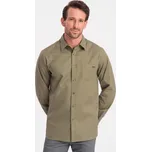 Pánská košile OMBRE OM-SHCS-0147 OLIVE XL