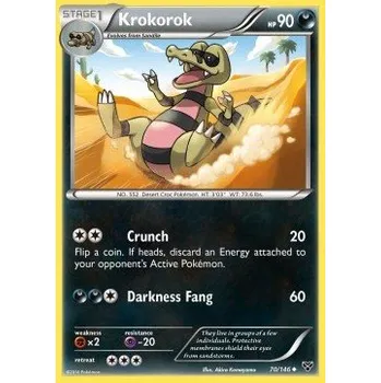Karetní hra Pokémon XY 070/146 Krokorok - XY Stav: Excellent, Verze: NORMAL