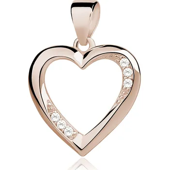 Přívěsek Stříbrný přívěsek srdce ROSE Ag 925; ≤1,5 g.