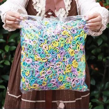 Gumičky do vlasů pro holčičky – barevné elastické gumičky | vlasové doplňky 100 ks - Snow Sprout