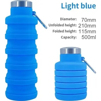 Skládací cestovní láhev na vodu | turistická láhev | outdoor láhev - 1ks modrá
