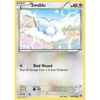 Karetní hra Pokémon BKT 124/162 Swablu - BREAKthrough Stav: Excellent, Verze: NORMAL