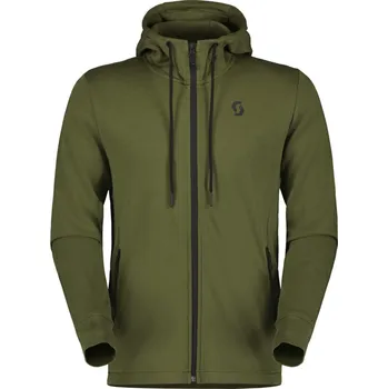 Cyklistická bunda SCOTT mikina - TECH ZIP - zelená