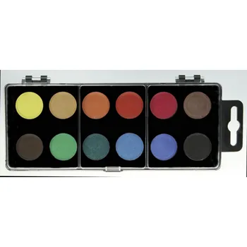 Vodová barva Vodové barvy - 12 barev / průměr 22,5 mm