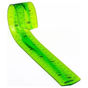 Dětské zboží Pravítko 15 cm Kores ELASTIC ohebné / mix 4 barev