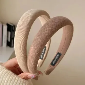 Čelenka Elastická čelenka do vlasů vintage styl | dámská čelenka, vlasové doplňky - khaki lehká káva