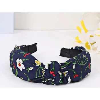 Čelenka Čelenka široká pro dámy a dívky | dámská čelenka | vlasové doplňky - styl 6-Navy