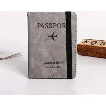 Cestovní taška Elegantní obal na cestovní pas - šedá