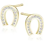 Stříbrné náušnice ZLATÁ PODKOVA Ag 925; ≤0,8 g.