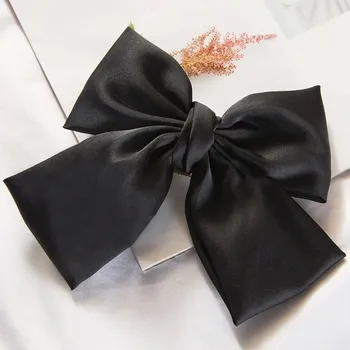 Velká mašle do vlasů pro ženy | dámské doplňky | ozdobná spona - černý