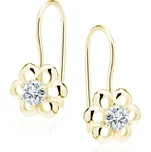 Stříbrné květinkové náušnice GOLD Ag 925; ≤1,1 g.