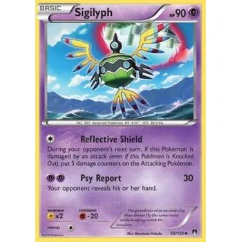 Sběratelská karetní hra Pokémon BKP 055/122 Sigilyph - BreakPoint Stav: Near Mint, Verze: REVERSE HOLO