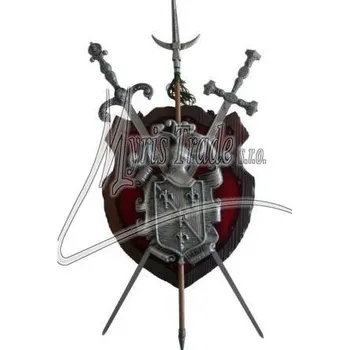 Replika zbraně Kolser | Velký erb 72 x 36 cm - Šedá