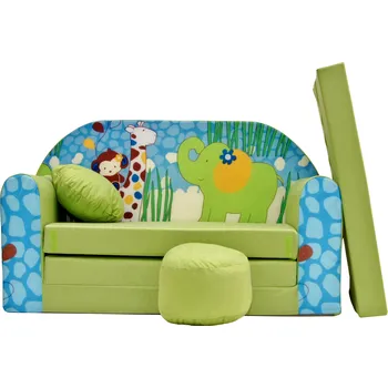 Pohovka Dětská pohovka Zelená ZOO