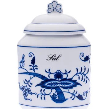 Český porcelán, a.s., Dubí DÓZA NA POTRAVINY 1,10 L, CIBULÁK S NÁPISEM SŮL, ČESKÝ PORCELÁN DUBÍ