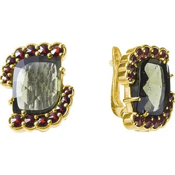 Náušnice Granát Turnov 13126641001 stříbrné