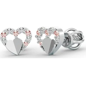Šperk Couple, Zlaté náušnice Darcy, bílé zlato se zirkony, 585-66-3-0077.1B00.0.00.108.05