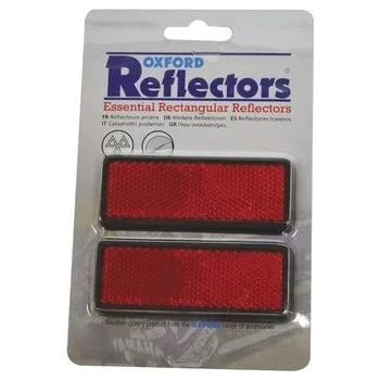 Motodoplněk odrazky obdélníkové samolepící, OXFORD (D x V = 9x3,5 cm, pár)