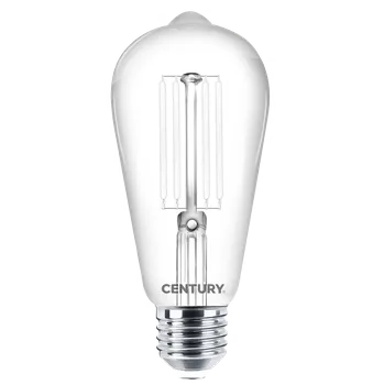 Žárovka LED žárovka CENTURY Edison ST64 7W E27 2700K bílé vlákno