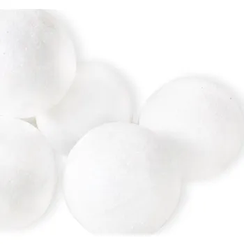 Vánoční dekorace Kulička sněhová 4 cm - bílá glitter - 1 ks