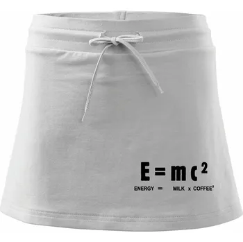 Dámská sukně Teorie relativity mléko a káva - Sportovní sukně - two in one - L ( Bílá )