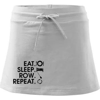 Dámská sukně Eat sleep row repeat - Sportovní sukně - two in one - L ( Bílá )