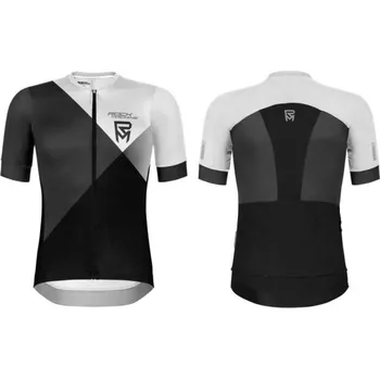 Cyklistické oblečení cyklistický dres Rock Machine RACE JERSEY SS MEN/WHITE/BLACK - XL / Bílá