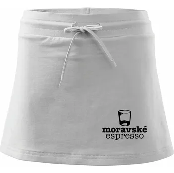 Dámská sukně Moravské espresso - Sportovní sukně - two in one - S ( Bílá )