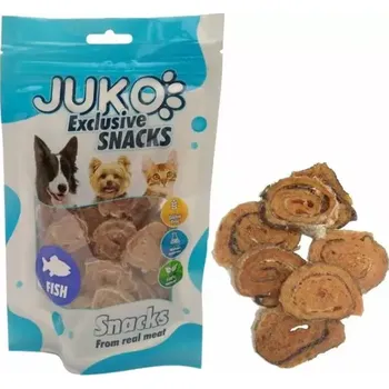 Pamlsek pro psa Salmon sushi with fish skin JUKO Snacks 70 g