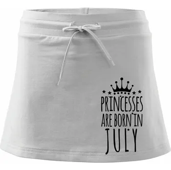 Dámská sukně Princesses are born in July - Sportovní sukně - two in one - M ( Bílá )