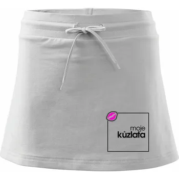 Dámská sukně Moje kůzlata v ohradě - Sportovní sukně - two in one - XS ( Bílá )