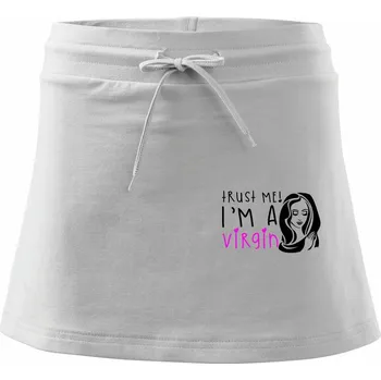 Dámská sukně Trust me I am a virgin - Sportovní sukně - two in one - XS ( Bílá )