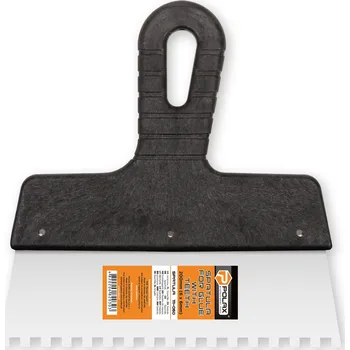 Malířská špachtle Polax Špachtle na lepidlo se zuby z nerezové oceli 150mm 6x6mm