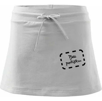 Dámská sukně Potisk "bezpotisku" - Sportovní sukně - two in one - XS ( Bílá )
