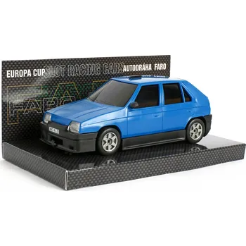 auto na autodráhu Favorit City, modrý -Model SRC 1:28 - motor 12 OOOotk. -K autodráze ITES, FARO, EuropaCup, Gonio .SKLAD PRODEJNA !!!