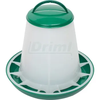 Chov hospodářského zvířete Tubusové krmítko zeleno - bílé s přepážkami 1 kg pro kuřata, křepelky