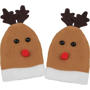 Vánoce Mini čepice vánoční sob 14 cm - 1 ks