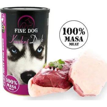 Krmivo pro psa FINE DOG konzerva KACHNÍ 100% Masa 1200g