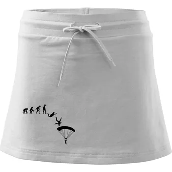 Dámská sukně Evoluce parašutista seskok - Sportovní sukně - two in one - XS ( Bílá )