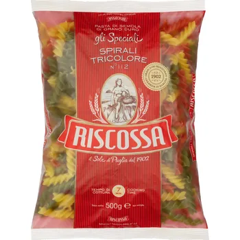 Pastificio Riscossa Spirali tricolori barevná vřetena 500g