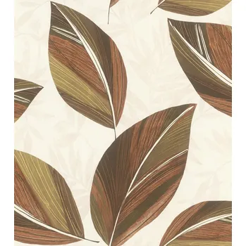Tapeta Vliesová tapeta hnědé listy 792010 / Tapety na zeď Allegretto (0,53 x 10,05 m) Rasch