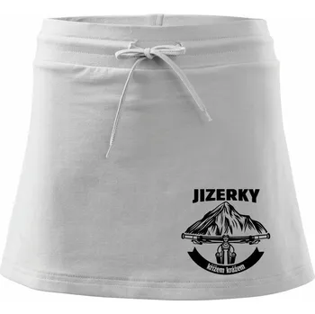 Dámská sukně Jizerky křížem krážem - Sportovní sukně - two in one - S ( Bílá )