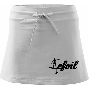 Dámská sukně Efoil logo psací - Sportovní sukně - two in one - S ( Bílá )