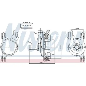 Chladič motoru Vodní čerpadlo, chlazení motoru NISSENS 831385