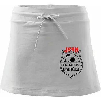 Dámská sukně Jsem Fotbalový děda / fotbalová babička - Sportovní sukně - two in one - XS ( Bílá )