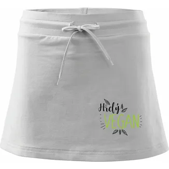 Dámská sukně Hrdý vegan - Sportovní sukně - two in one - L ( Bílá )