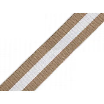 Popruh BA+PES šíře 38 mm, barva 1 (31) béžová bílá