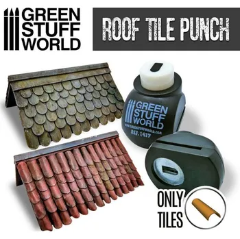 Příslušenství k deskovým hrám Green Stuff World Miniature ROOF TILE Punch - děrovač na střešní tašky (Green Stuff World)