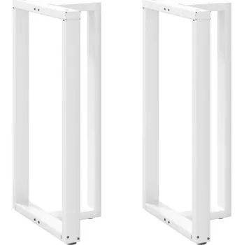Jídelní stůl OMAXI Nohy barového stolu ve tvaru T, 2 ks, bílé, 60 x 35 x (110-111) cm, ocel 317650